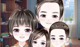 一家四口漫画图片,温馨漫画里的温馨时光